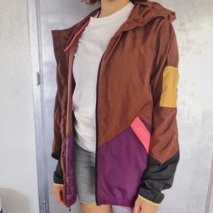 Multi colored windbreaker